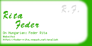 rita feder business card